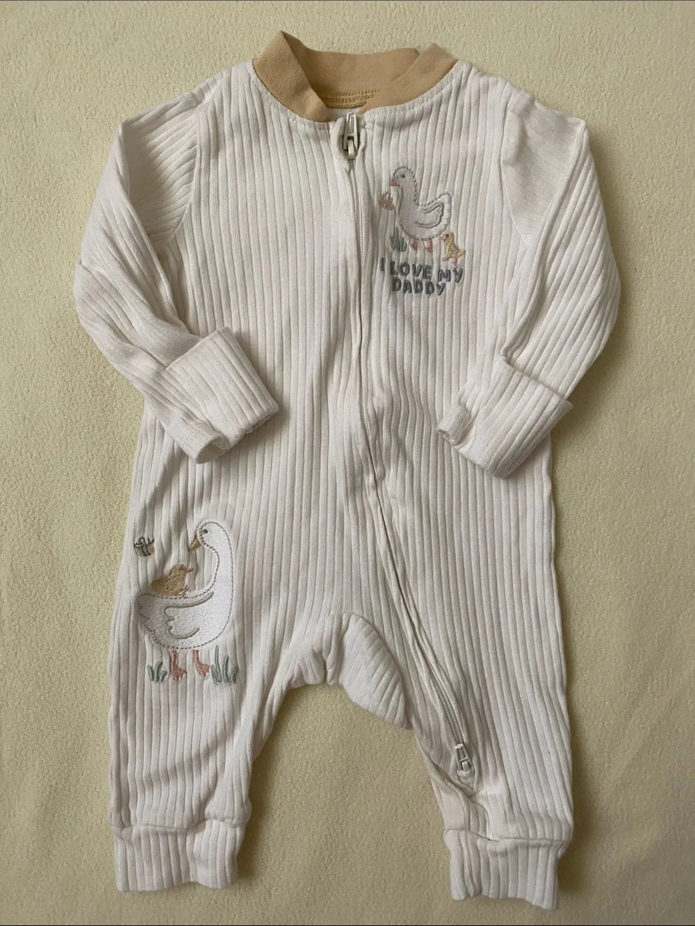 3-Pack Ribbed Baby Pajama Set - Blue, Cream & Mint